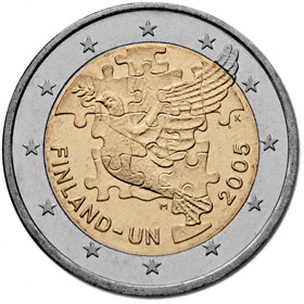 2 Euro Finnland 2005 50 Jahre UN