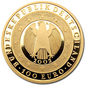 100 200 EURO Goldmünze 2002