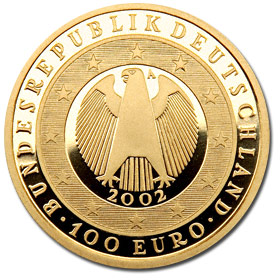 100 200 EURO Goldmünze 2002