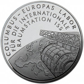 10 Euro Columbus Raumstation ISS