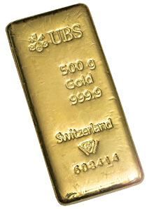 Goldbarren von UBS