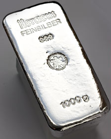 1 kg Heraeus Silberbarren